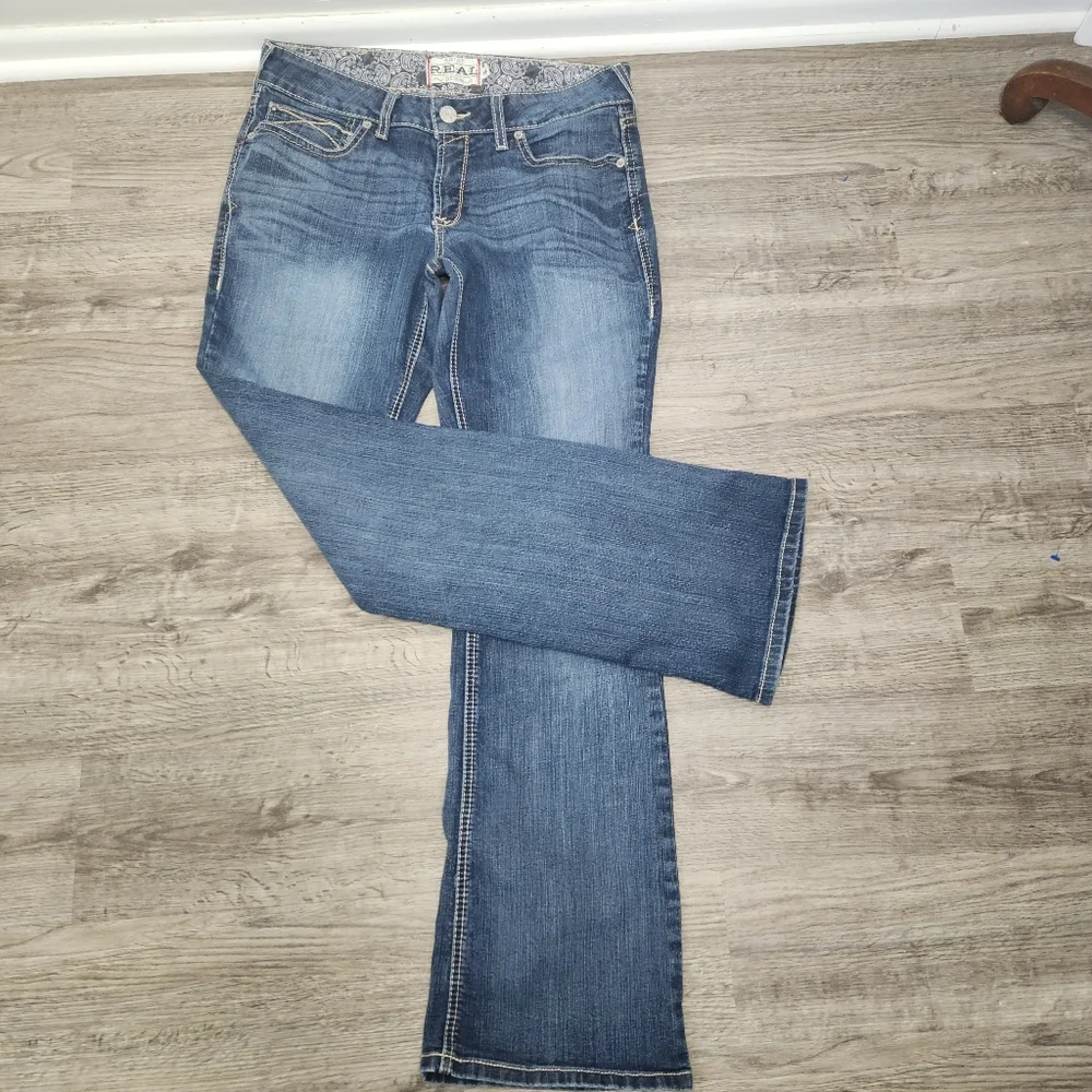 Ariat Real Denim Womens Jeans Size 32L western Cowgirl Riding Rodeo - Picture 2 of 13